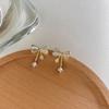 Small Sparkly Diamond Bow Earrings - Creative Simple Design, High-Quality Stud Accessories