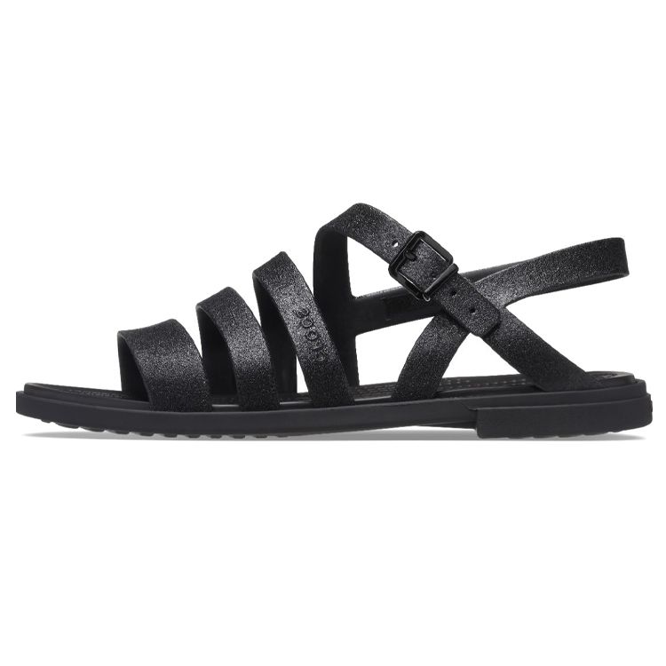 Crocs Tulum Sequin Trendy Casual Sandals Women Sandals Black 206737-0L9 36-37