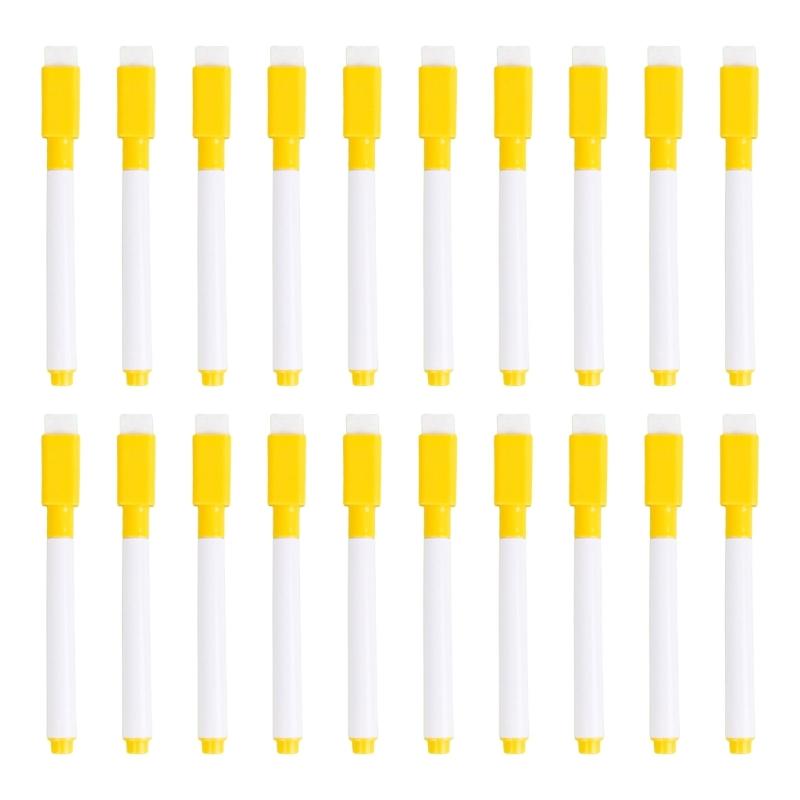 20 Pcs Whiteboard Pens Quick-Drying Whiteboard Markers Erase Marker with Eraser Caps for Office School and Home Use