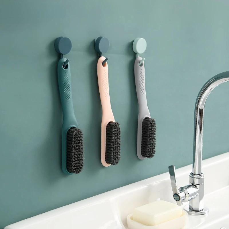 Home Use Long Handle Soft Bristle Shoe and Clothes Cleaning Brush Plastic Clothes Scrubbing Household Multi-functional Cleaning