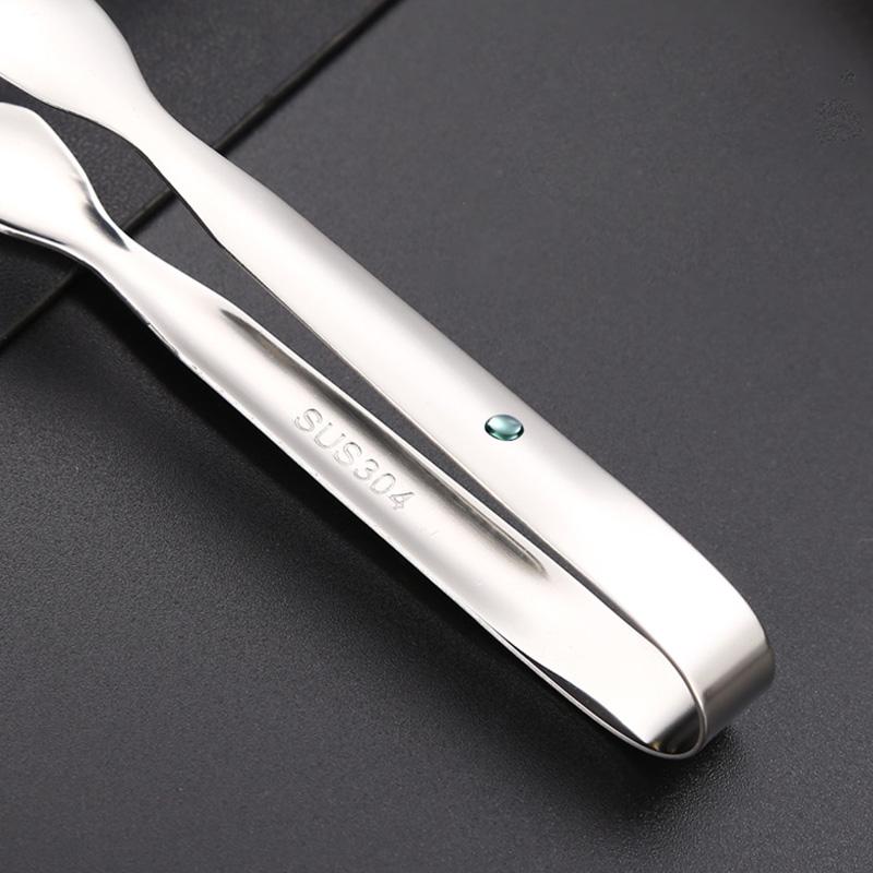 304 Stainless Steel Food Tongs Buffets BBQ Bar Kitchen Cooking Suger Ice Pliers Kitchen Clips Tools