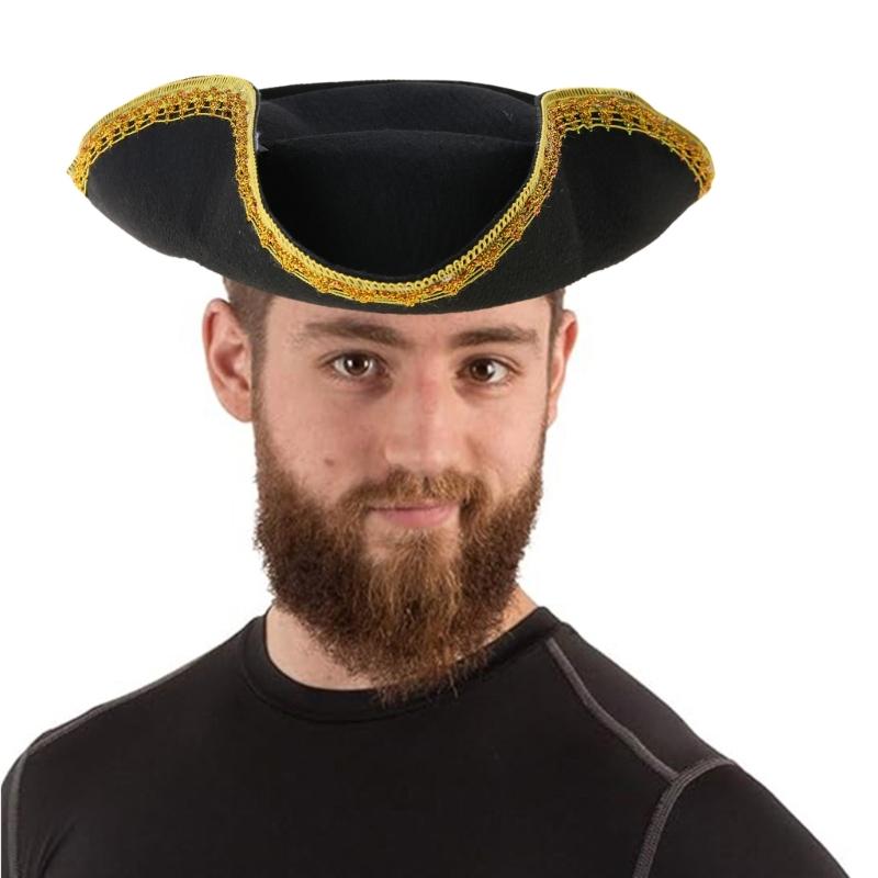 Pirate Captain Hat for Women Man Unisex Halloween Costume Pirate Hat Party Hat