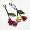 Modischer Niedlicher Tulpen Schlüsselanhänger Hohe Qualität PU-Leder Bunter Blumen Anhänger für Handtaschen Dekoration
