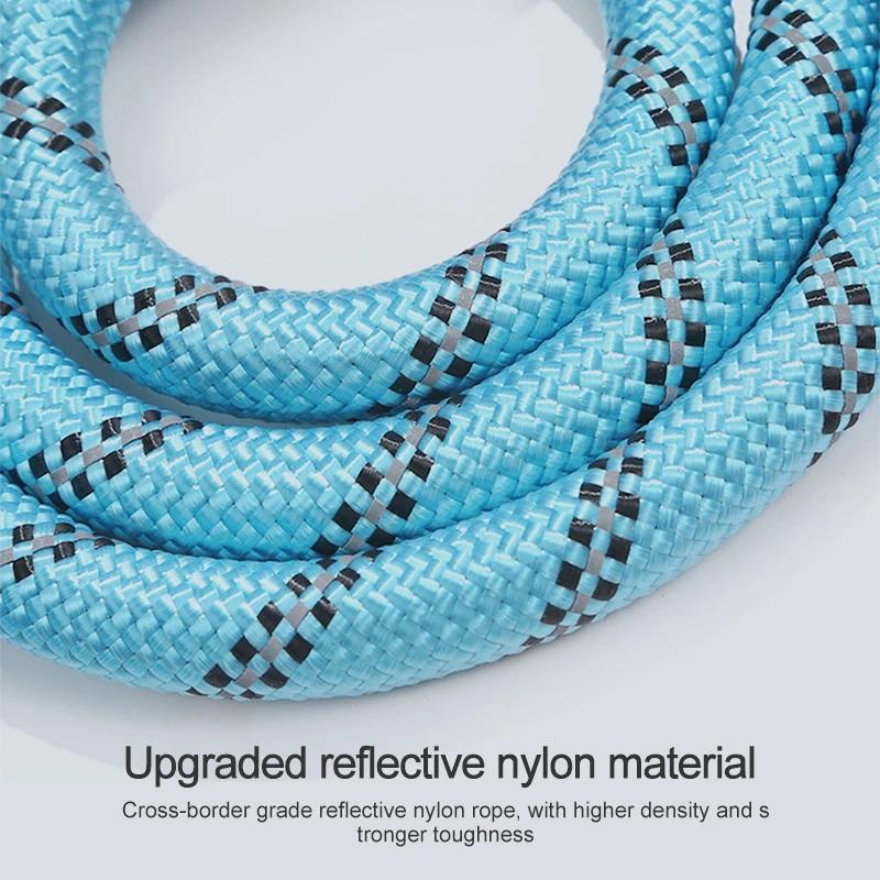 Popular Pet Products Reflective Round Rope Nylon Woven Traction Rope Dog Explosion Proof Running Dog Rope