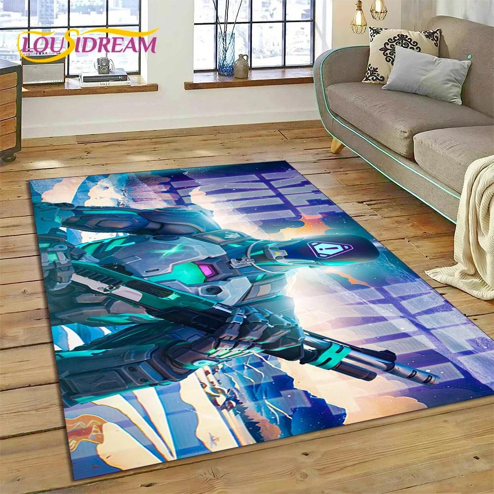3D Newest VALORANT Cartoon Game Rug Carpet for Living Room Bedroom Decor,Floor Mat Non-slip Decoration for Sofa Doormat Gift Kid