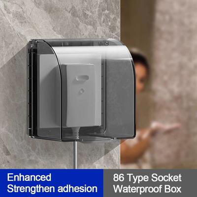 Couvercle Protecteur d'Interrupteur Mural Auto-adhésif Agrandissement Type 86 Boîte Étanche Prise Protection en Plastique Salle de Bain