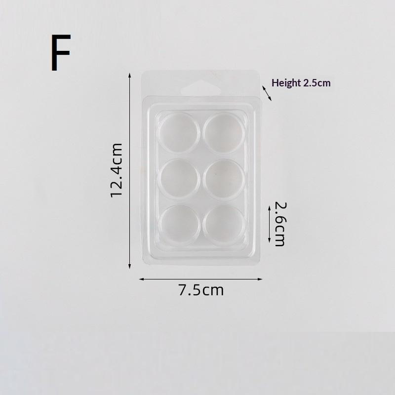 10 Pcs Containers With 6/4 Cavity Clear Plastic Wax Melt Clamshell For Diy Wax Melt Candles, Square (Heart)