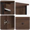 Desk Brown Oak Effect 141 x 141 x 75 cm Particleboard