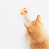 Pet Cats Dogs Color Block Plush Bell Ball Claws Grinding Bite-resistant Chew Toy