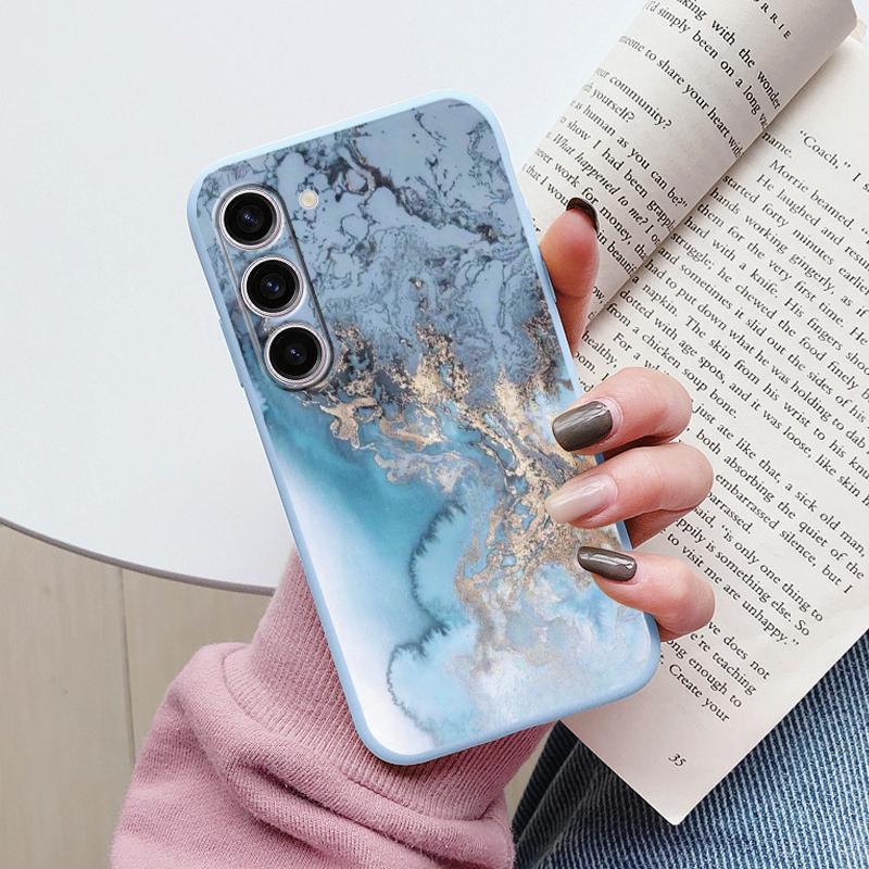 Case For Samsung A55 5G Back Cover Protective Silicone Funda Fashion Marble Stone Texture Coque For Samsung Galaxy A54 A56 Capa