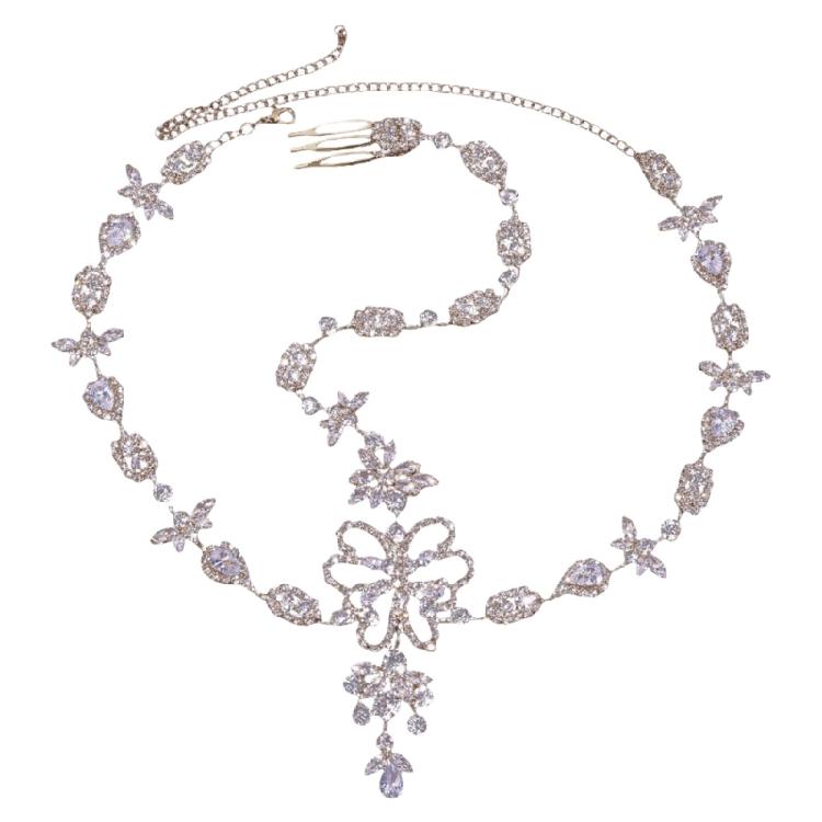 Unique Forehead Chain with Rhinestones Butterfly Designs Prom Hair Accessories Festival Hairpiece Hair Decoration