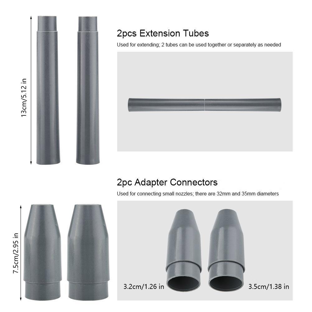 

9pcs Vacuum Cleaner Attachment Accessories Nozzles Head Brushes Tubes Connectors