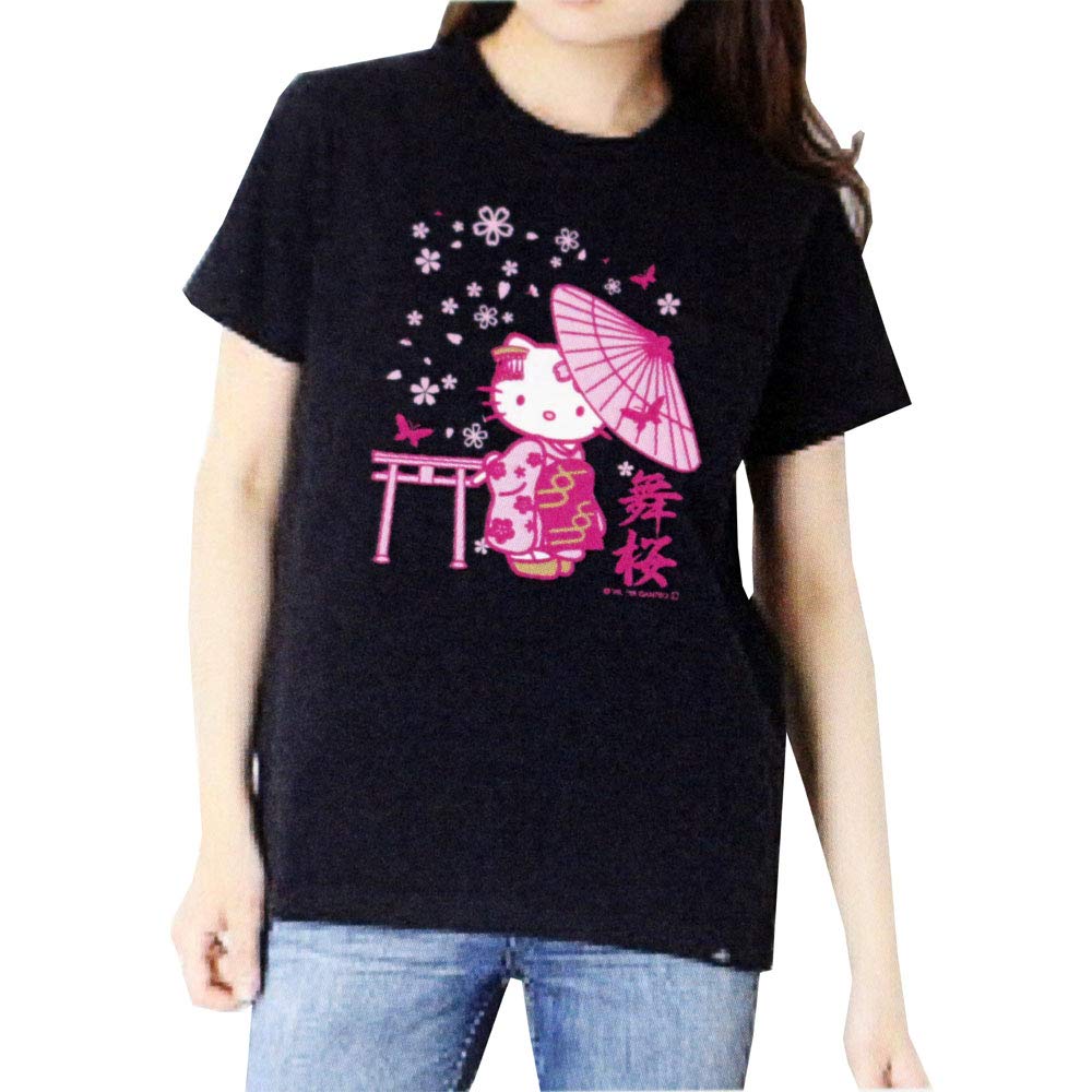 

Футболка Hello Kitty Japan Limited с японским дизайном Kitty Umbrella Sakura Hello Kitty [SUPERIOR EL] KT003-BLK (L) чёрный