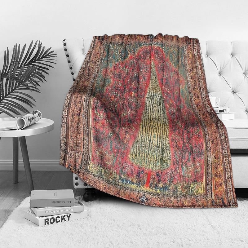 Turkish Vintage Rug Kilim Style Cotton Bed Carpet Sofa Decorative Throw Blanket Home Decor Cushion Cover