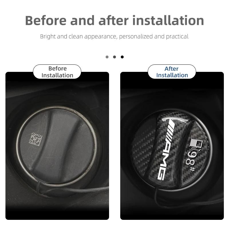 2025 Coche Caliente Tapa del Depósito de Combustible de Fibra de Carbono Accesorios Interiores Para Mercedes Benz AMG W220 W221 W222 W217 W230 W204 W205 W203 W246