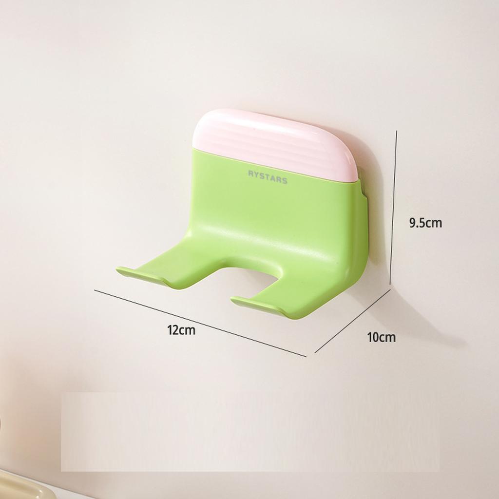 2 In 1 Wall Mounted Hair Dryer Holder No Drill Bathroom Organizer