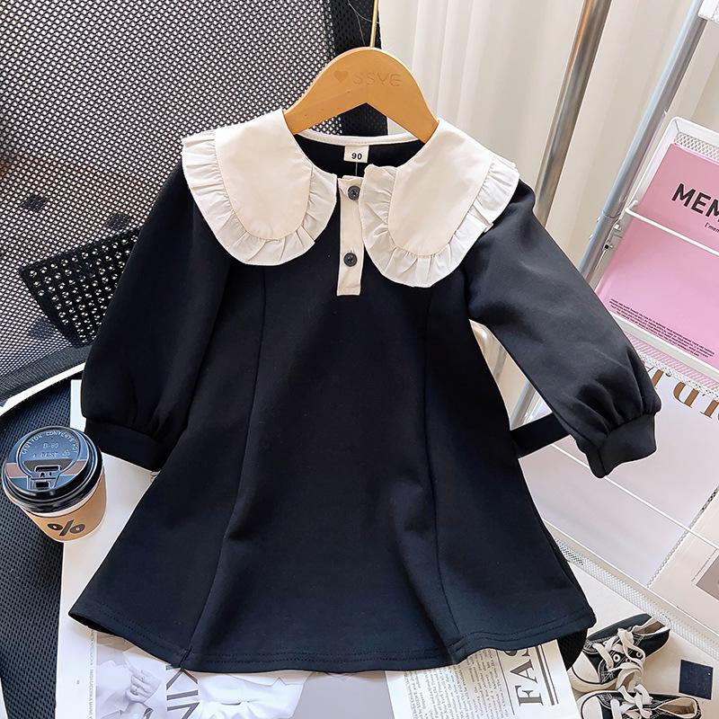 Girls  Mid-Length Autumn Princess Sweatshirt Dress - RQ298 Size 140