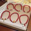 New design rock crystal elastic bracelet sweet temperament strawberry crystal bracelet jewelry girl.