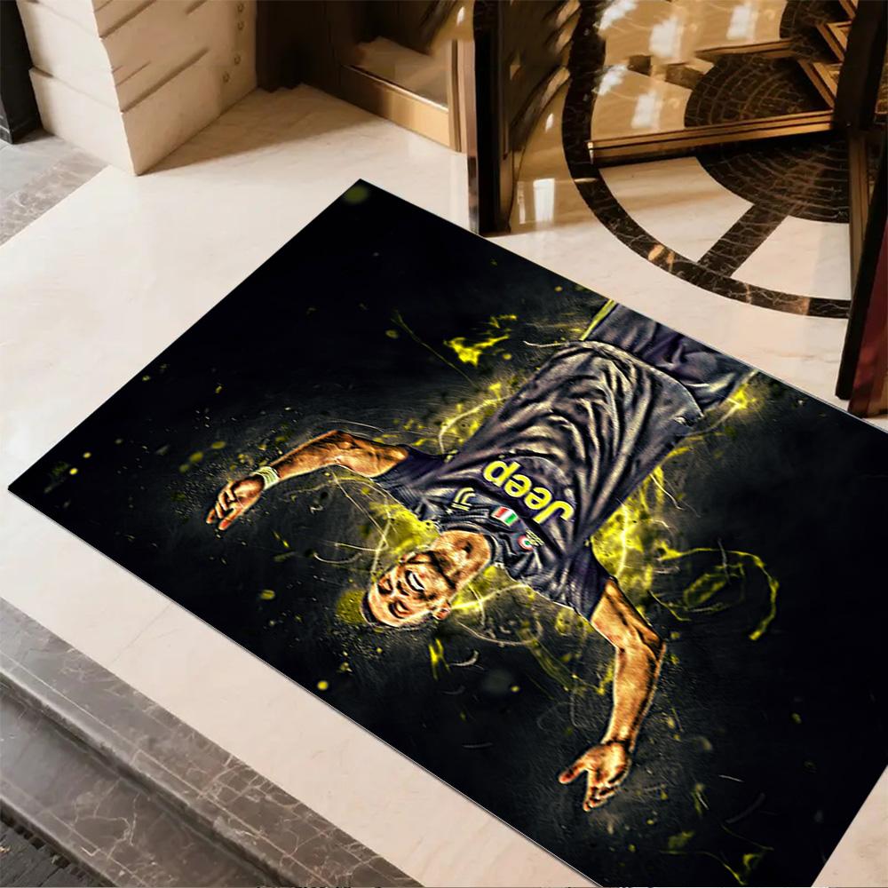 Juventus Football Club Floor Mat Design for Entryway Foyer Hallway Bedrooms Antislip Carpet Decorate Offices Perfect Birthday/Christmas Gift Idea