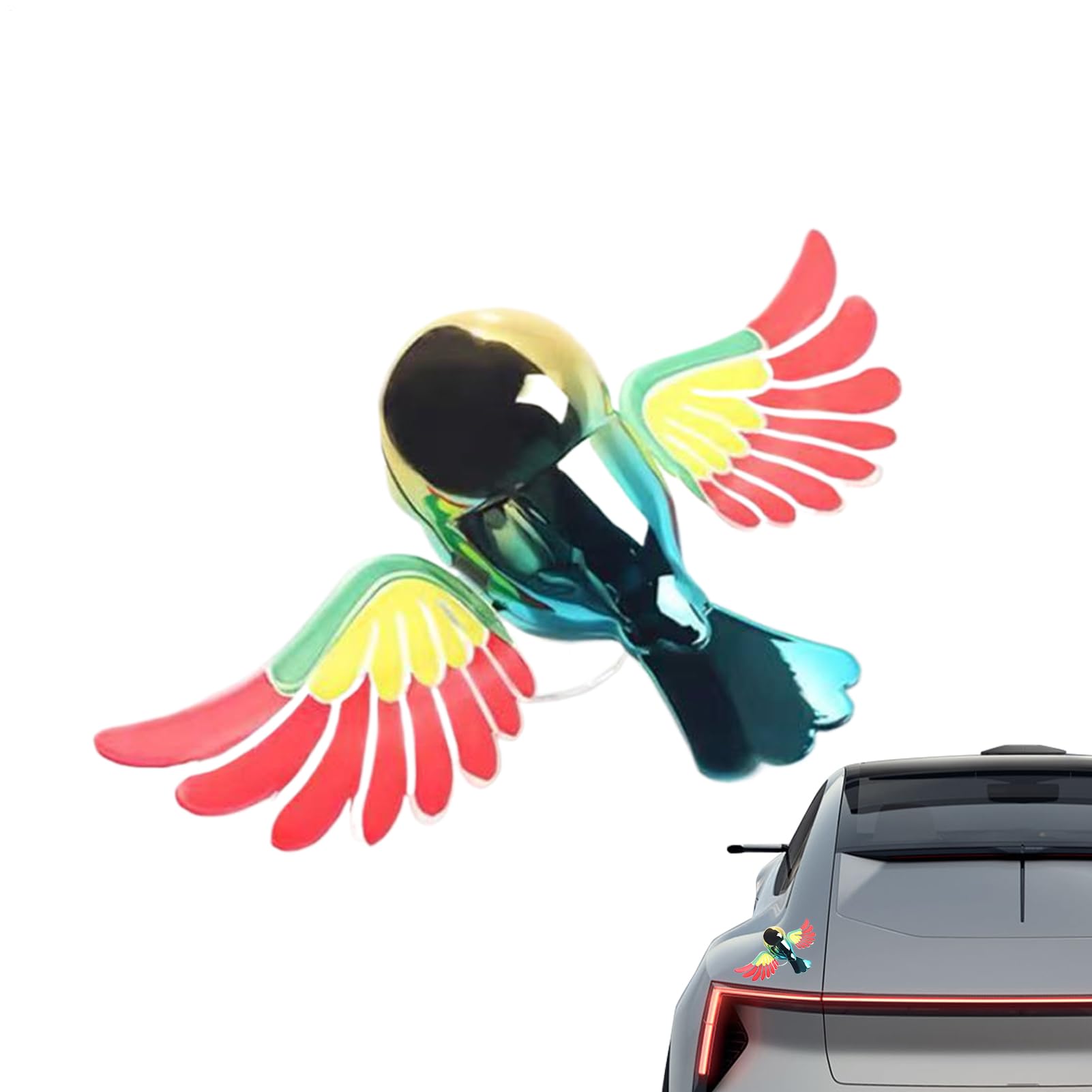 Car Mirror Decoration, Cute Wind Powered, Rotating Wings Bird Dashboard Decoration | Dashboard Helmet See description красный
