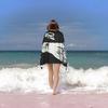 Oi! Punk Boot Print Beach Towel Patterned Sunscreen And Windproof Suitable For Swimming Pool Camping Travel Blanket