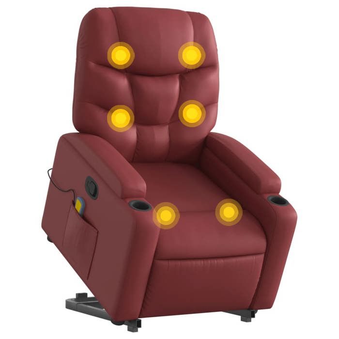 VidaXL Reclining Massage Armchair, Relaxation Chair with Adjustable Backrest and Footrest, Living Room Seat 3204669