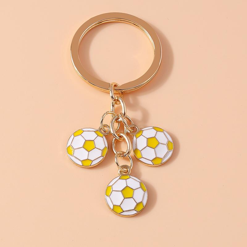 Fashion Enamel Soccer Football Keychain Men Women Key Ring Pendant for Car Key Holder Girls Handbag Decor DIY Jewelry Gift