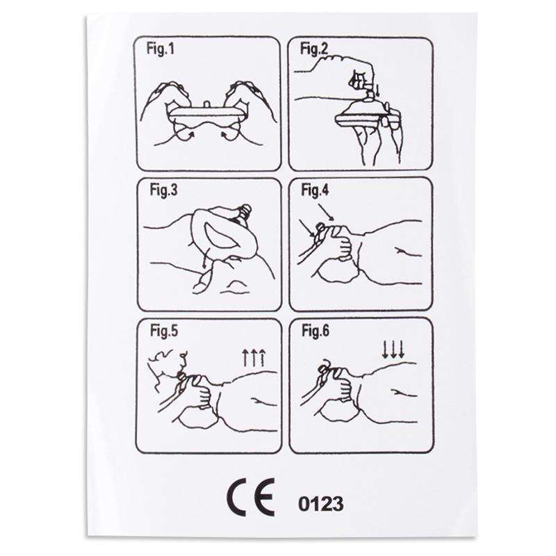 1Pc Emergency Cpr First Aid Shield One-Way Valve Breathing Mask
