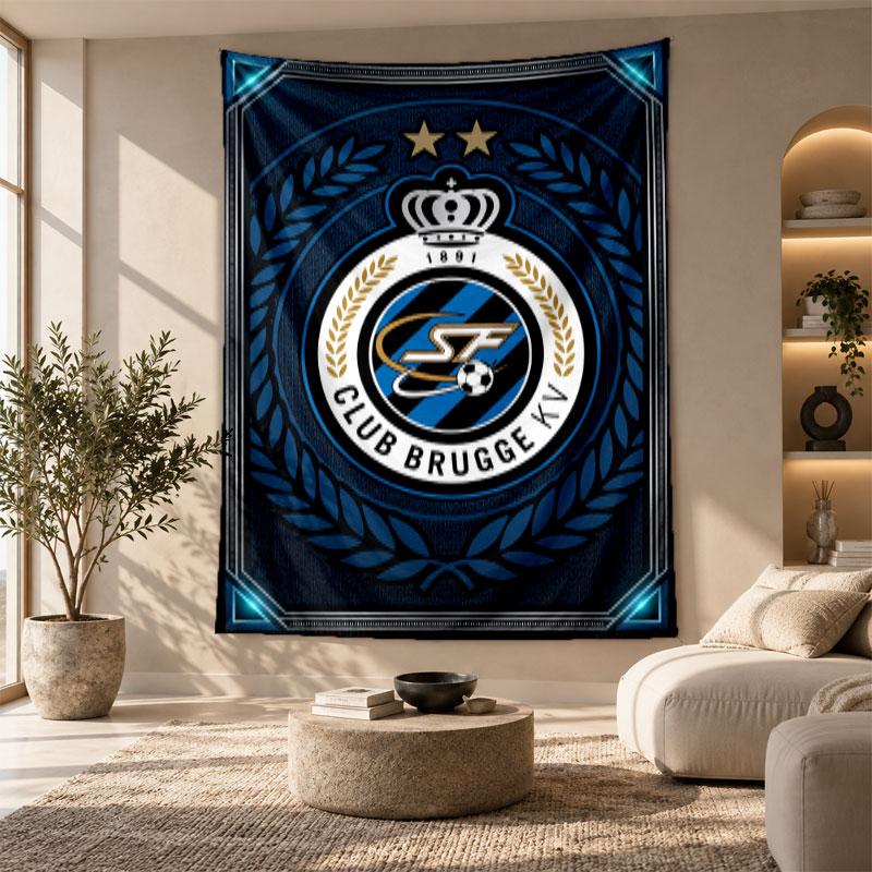 Decorative Tapestry,Club Brugge FC Printed Wall Art, Lightweight Wall Hanging For Bedroom Background