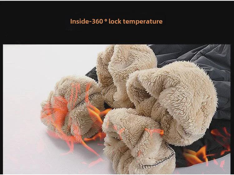 Herren Lammfellhose mit Samtfutter - Warm, Locker geschnitten, Gerade, Lässig mit Kordelzug, Winter/Herbst.