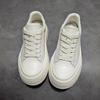 2025 Men's Luxury Casual Leather Sneakers - High-End, Height-Boosting, Thick-Soled Sports Shoes