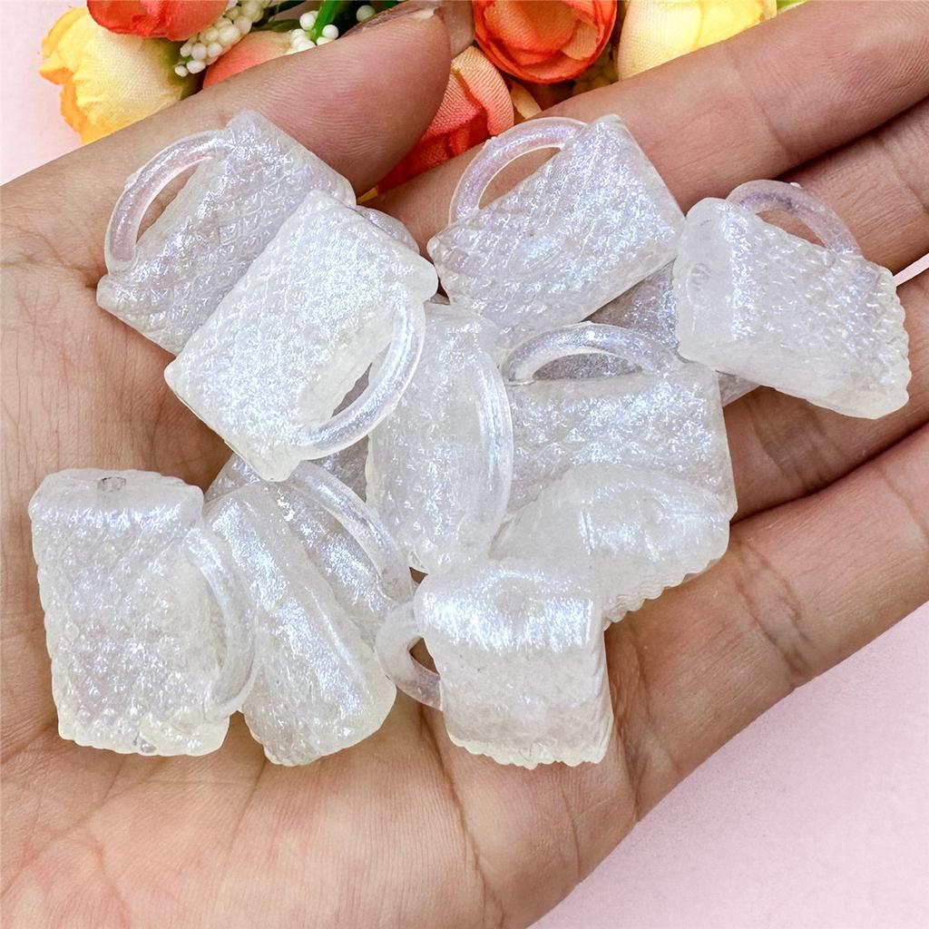 Creative For Bracelet Making 20.6*24.8mm Handmade Material Loose Beads Handbag Acrylic Fashion 20pcs DIY Jewelry Accessories