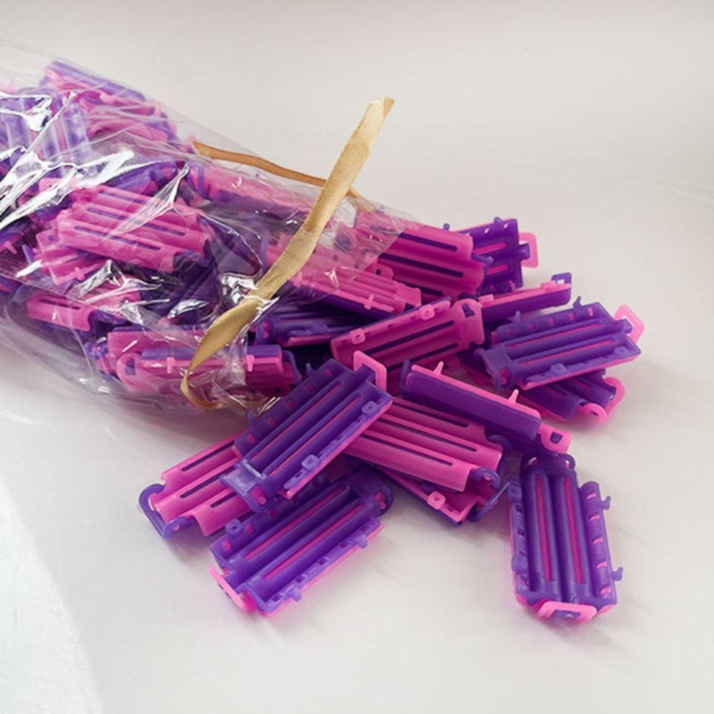 

40/45 шт. Пластиковые пушистые зажимы бигуди Фиолетовые кукурузные палочки для завивки волос Многоразовый инструмент для укладки волос Парикмахер 45pcs