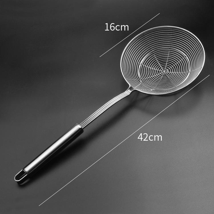 Double Round Stainless Steel Filter Mesh Thickened Multifunctional Frying Basket Colander Baking Cooking Tools Restaurant