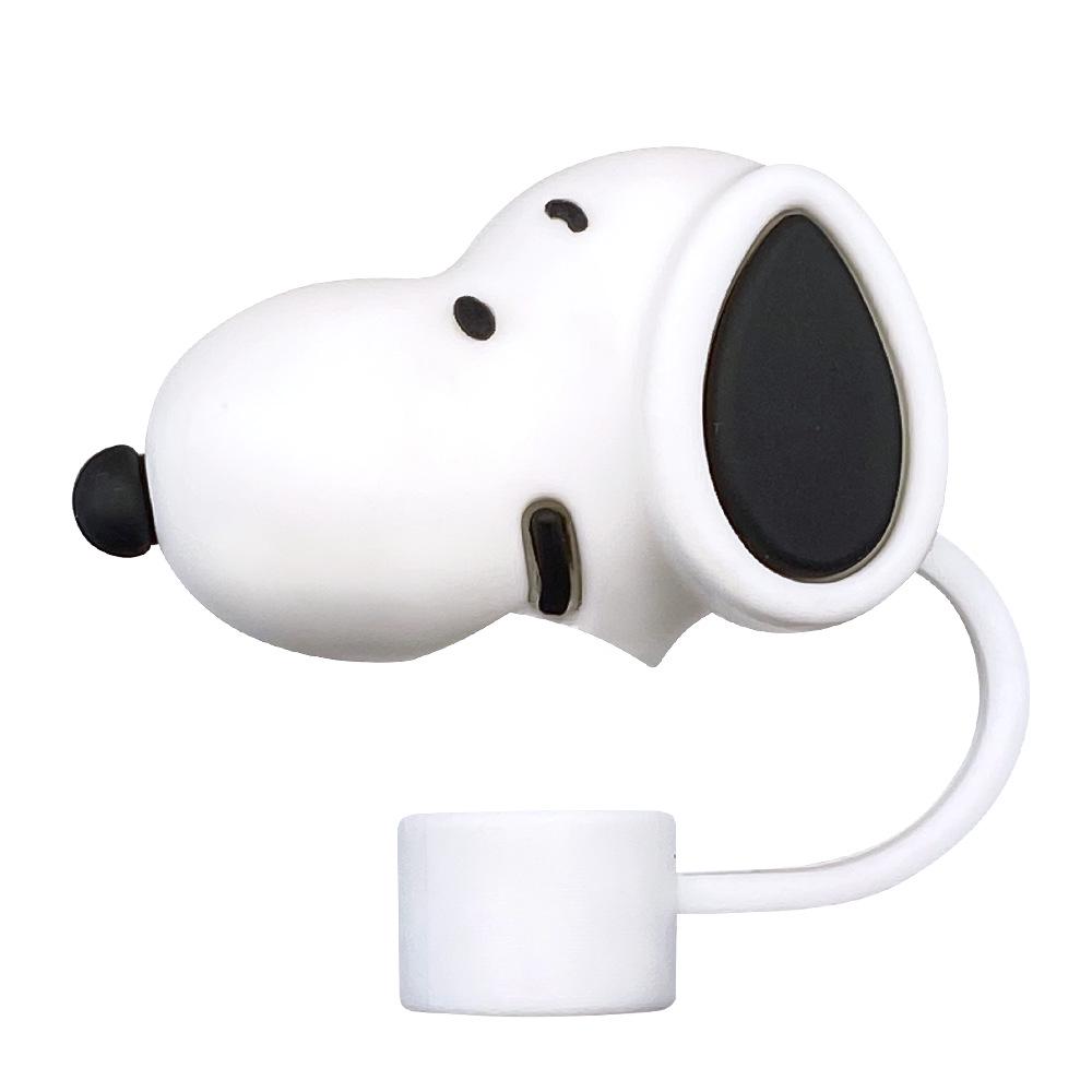 10mm Snoopy Food-Grade Reusable Straw Cap Dust Cover for Stanley Beverage Straw