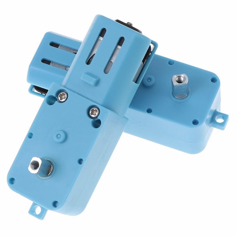 10pcs 1:90 TT Gear Motors, Mini DC 6V Gear TT Motors with Metal Gears for Robots, Smart Cars, DIY RC Toys, Electric Motors, Gearbox, Blue