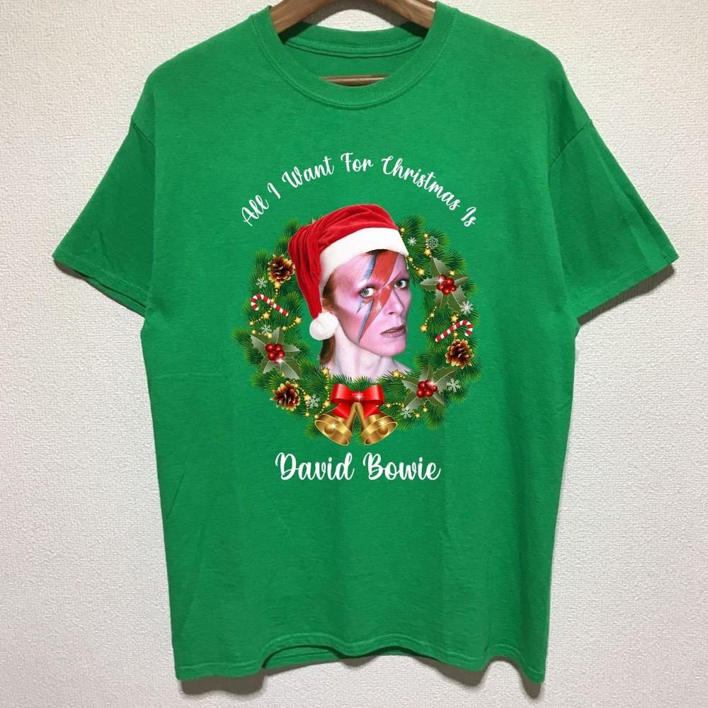 New David Bowie Christmas Jumper Christmas Gift Unisex S-5XL Shirt DO323 Unisex T-Shirt Graphic Tee M