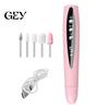 Electric Nail File 2-In-1 Drill with 5 Bits, 5-Speed Cordless Manicure Accessories UV LED Lamp, USB Rechargeable Tool for Women Portable Polisher