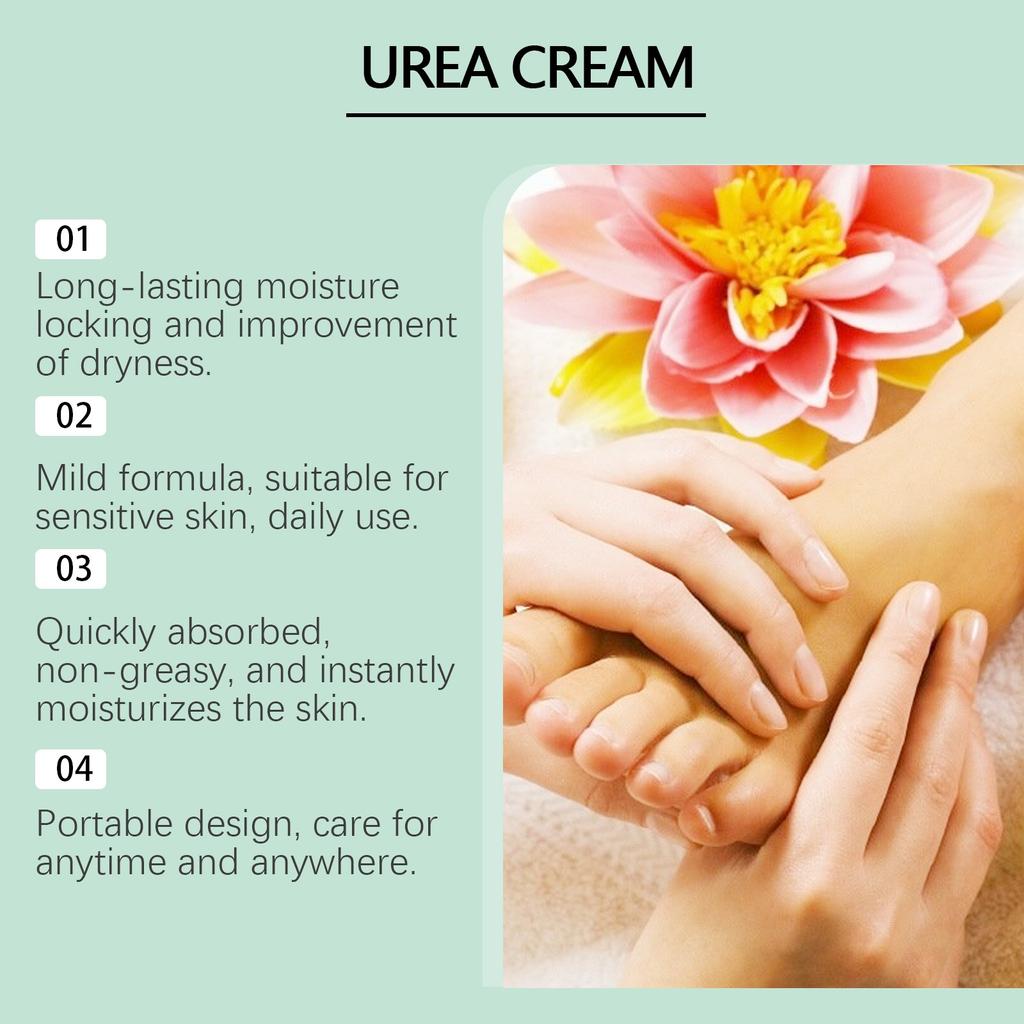 Urea Cream 40% SalicylicAcid, Moisturising Cream Against Cracked Heels, Enriched With & Hyaluronic Acid&AloeVera Extracts, Deep Moisturising