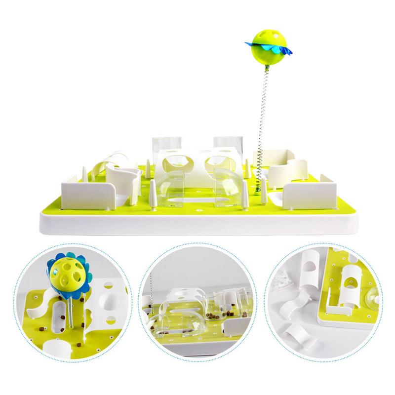 Cat Feeder Slow Eating Bloat Stop Food Plate Maze Interactive Puzzle Anti Skid Dishes Tray Home Pet Accessories Training Tool