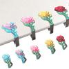 4Pcs Stainless Steel Rose Tablecloth Clip Non-slip Indoor Outdoor Wedding Party Picnic Camping Table Cover Holder Fixing Clamp