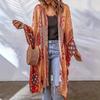 Women's Bohemian Aztec Print Cardigan Cloak - Spring/Autumn Collection