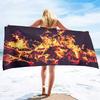 Fire Flames Super Soft Beach Quick-Drying Bath Towel Unisex Large Absorbent Towel Blanket for Outdoor Travel Camping Yoga