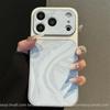 iPhone 17 Pro Max Velvet Water Ripple Texture Case, Large Window, Sticker Skin for Apple 16 Cover