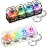 4 Keys Keyboard LED Colorful Lights Clicker Toy Stress Relief DIY Button Keycap Fidget Keychain Toys Gift