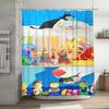 A Unique DC League of Super Pets Shower Curtain, Modern Style Home Decor Print, Bath Curtain with Hooks, Suitable for All Seas