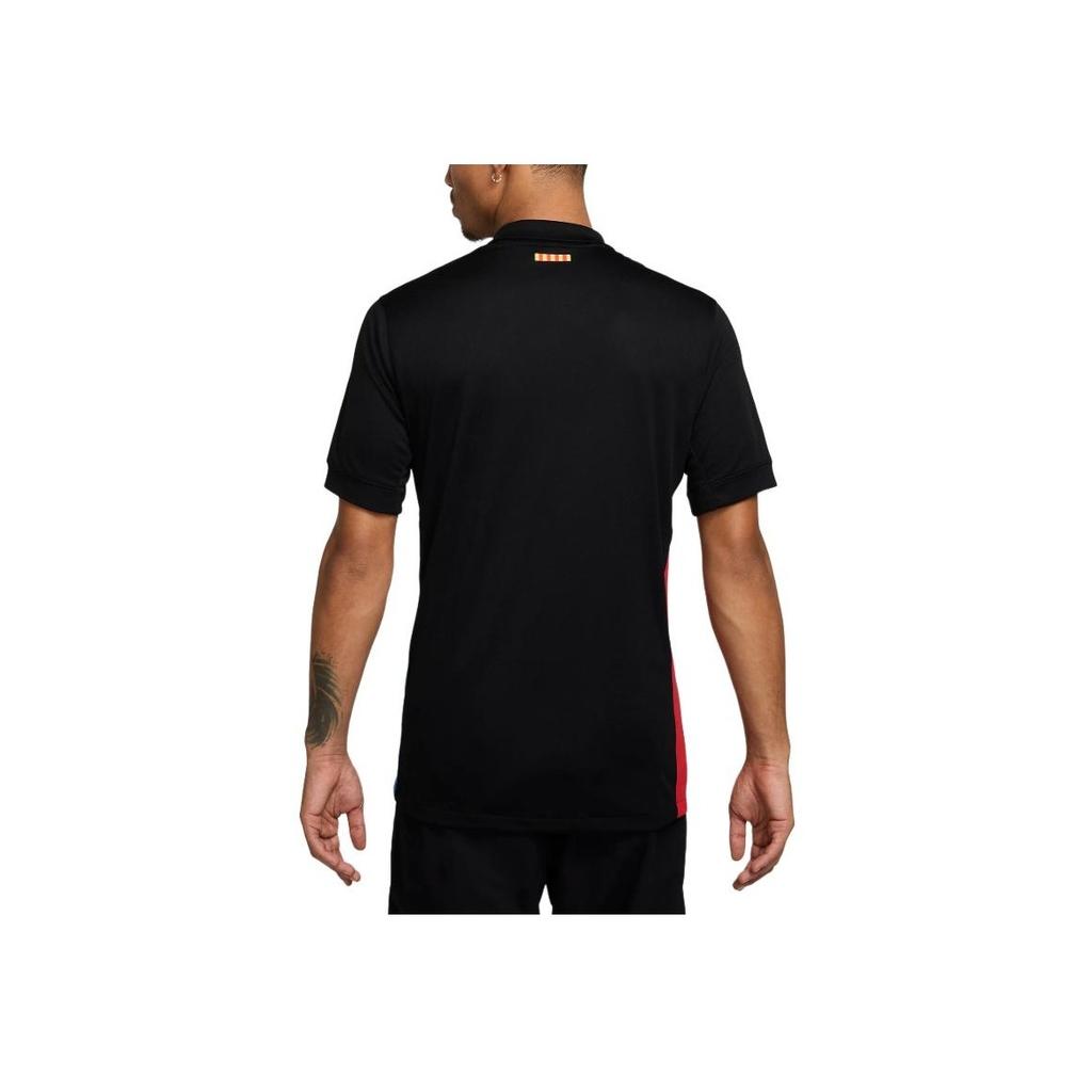 Nike Dri-Fit FW24 F.C. Camiseta de Fútbol de Manga Corta Casual Deportiva Cómoda Serie Barcelona para Hombre tops Negro FN8792-010