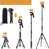 NIANYISO Stativ pro a a s úložným prostorem Model 258 Fotoaparáty, Videokamery, Chytré telefony, DSLR, 7úrovňový teleskopický, Mini, Kompaktní, Lehký, 3směrný