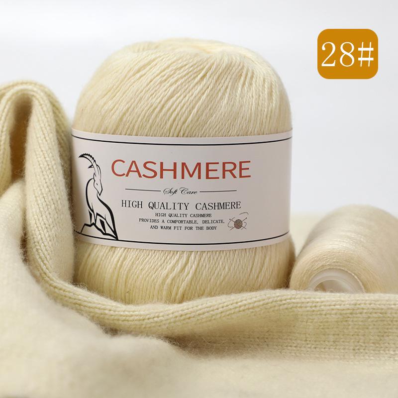 Alashan Cashmere Yarn: 6+6 Goat, Mink Blend, Medium-Thick Hand-Knitting Yarn for Scarves
