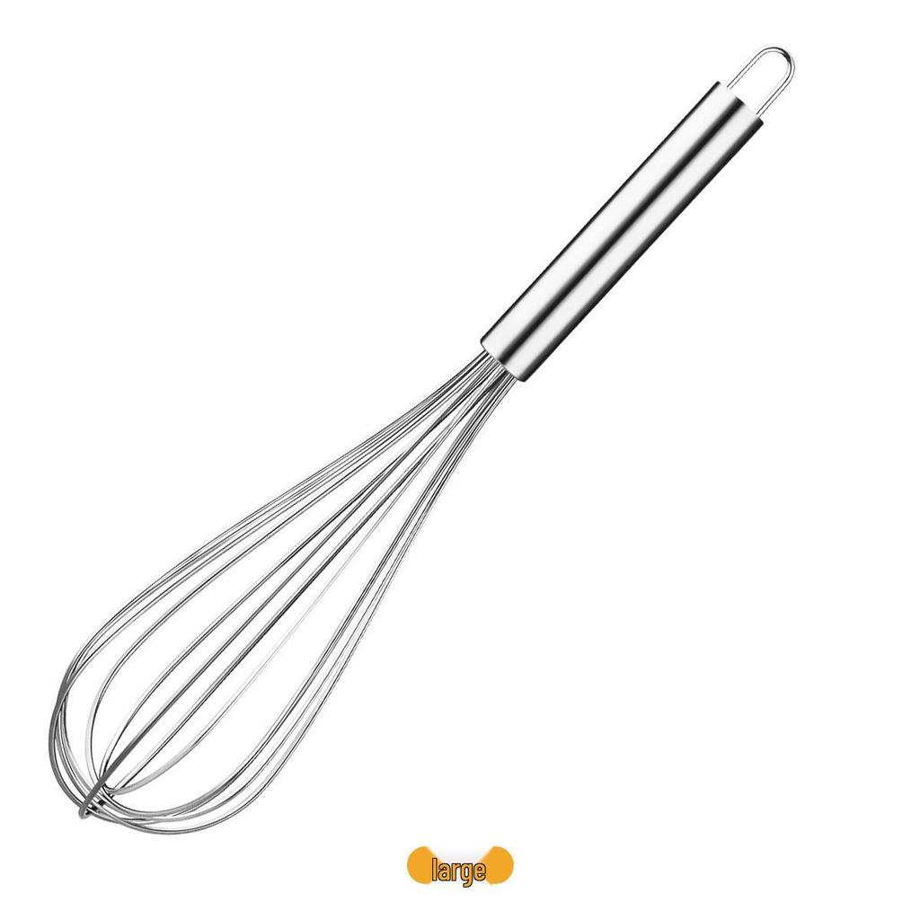 Stainless Steel Handheld Egg Beater & Milk Frother for Baking